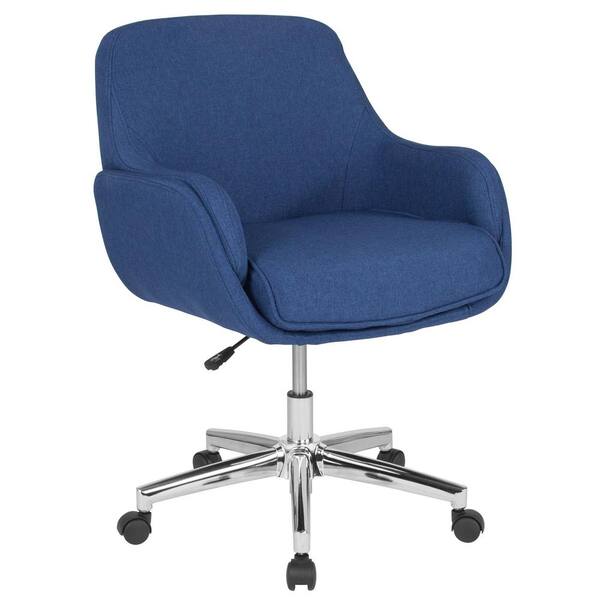 blue fabric desk chair