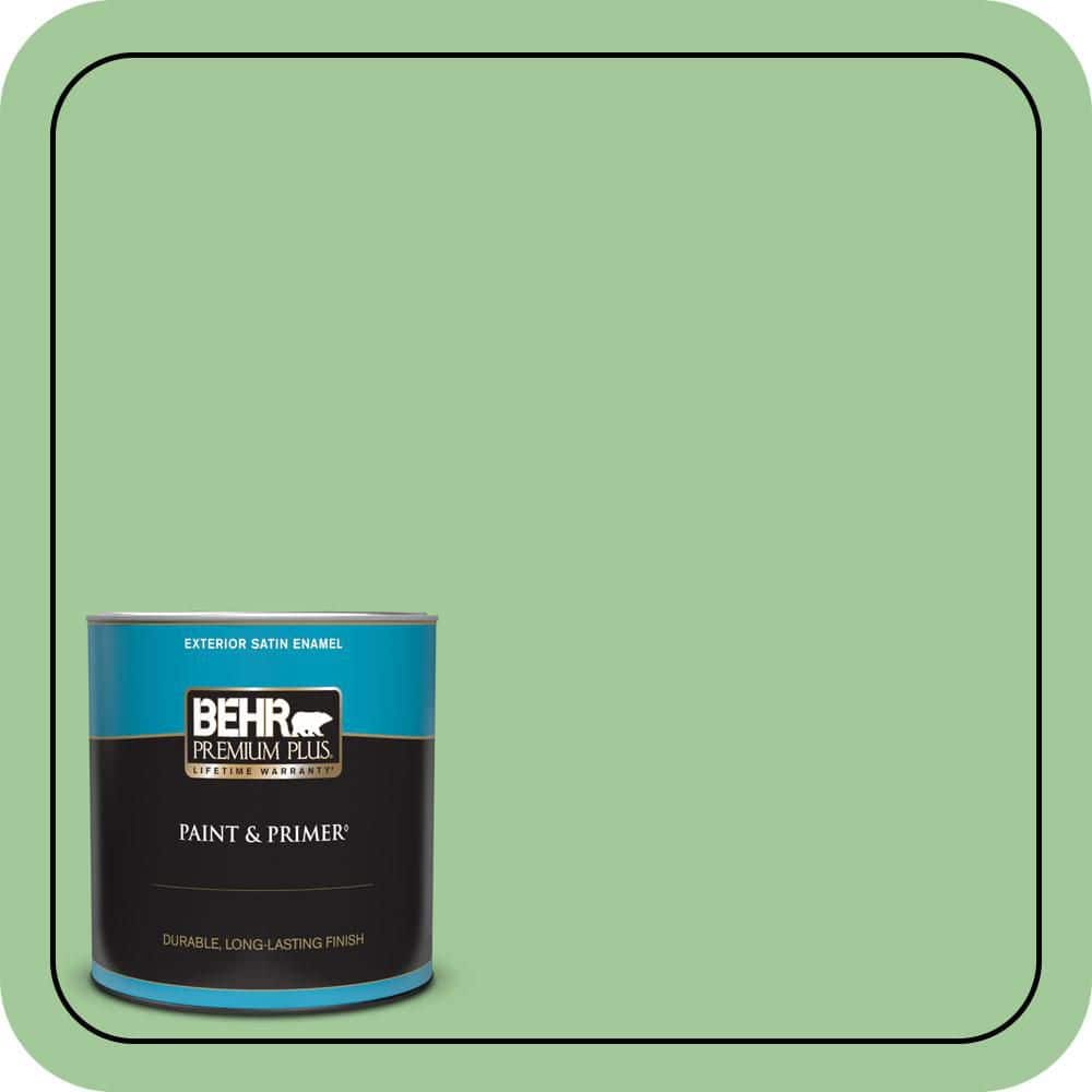 1 qt. #M390-4 Gingko Satin Enamel Exterior Paint & Primer price history on PriceWatchPro