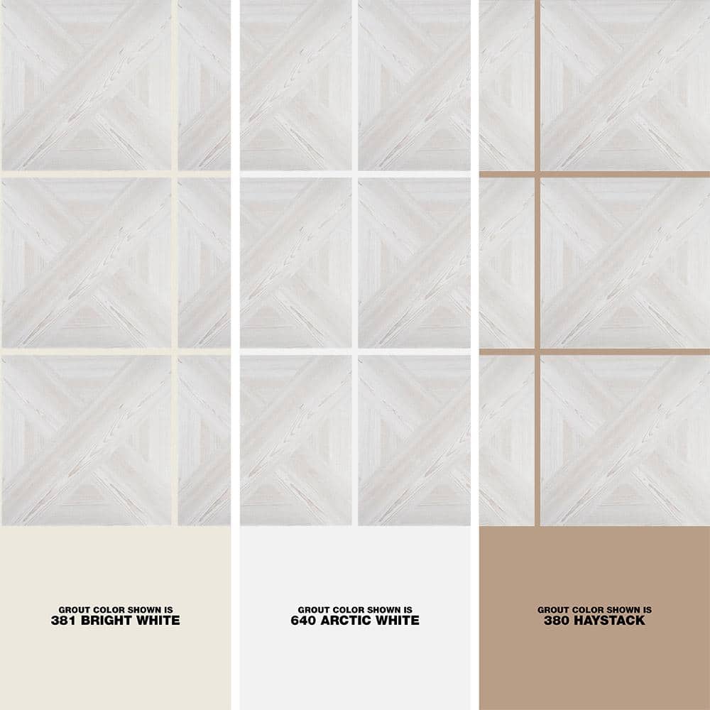 Large Format White Porcelain Wood Look Floor Tile