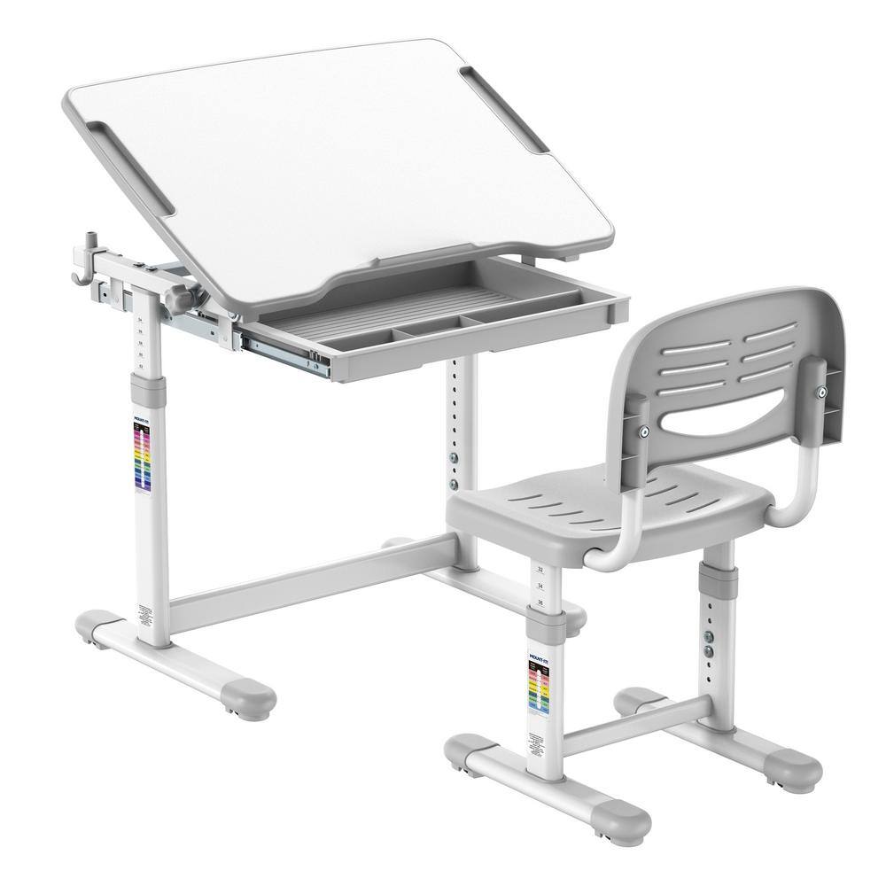 Grey Kid's Desk and Chair Set for Ages 3-10 price history on PriceWatchPro