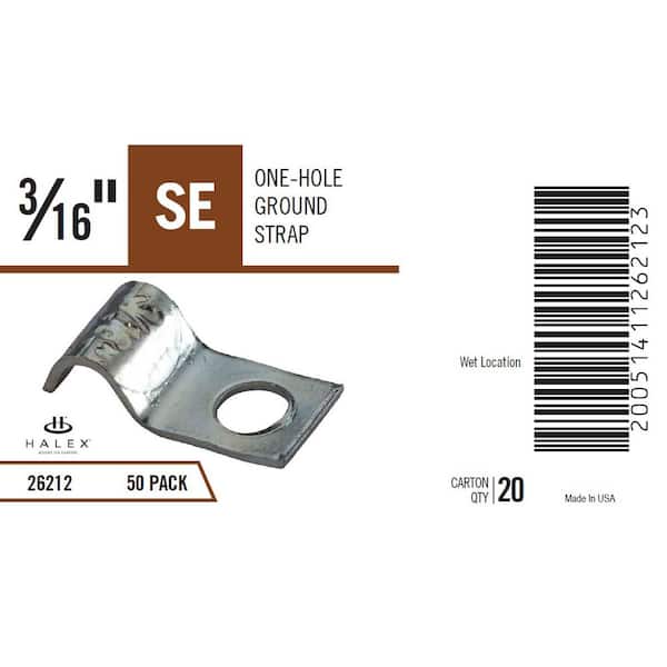 Halex 3/16 in. Service Entrance (SE) 1-Hole Ground Cable Straps