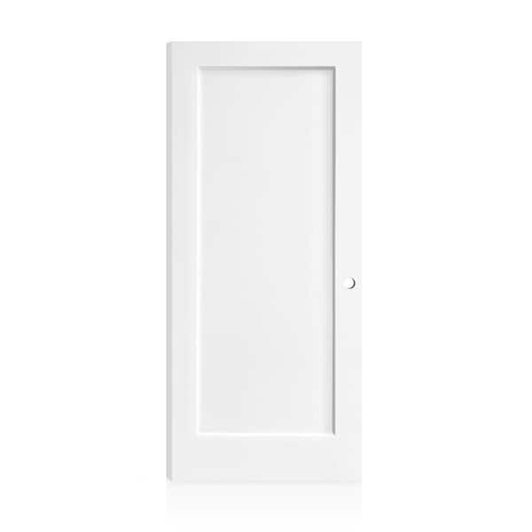 Fire-Rated 1 Panel 24 in. x 80 in. Left-Hand/Inswing White Composite Interior Commercial Door Slab
