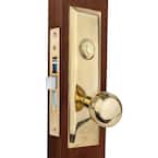 ML900 Series Brushed Brass Entry Atrium Mortise Lock with Door Knob Escutcheon