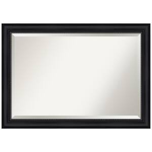 Astor 40.88 in. x 28.88 in. Modern Rectangle Framed Black Bathroom Vanity Mirror