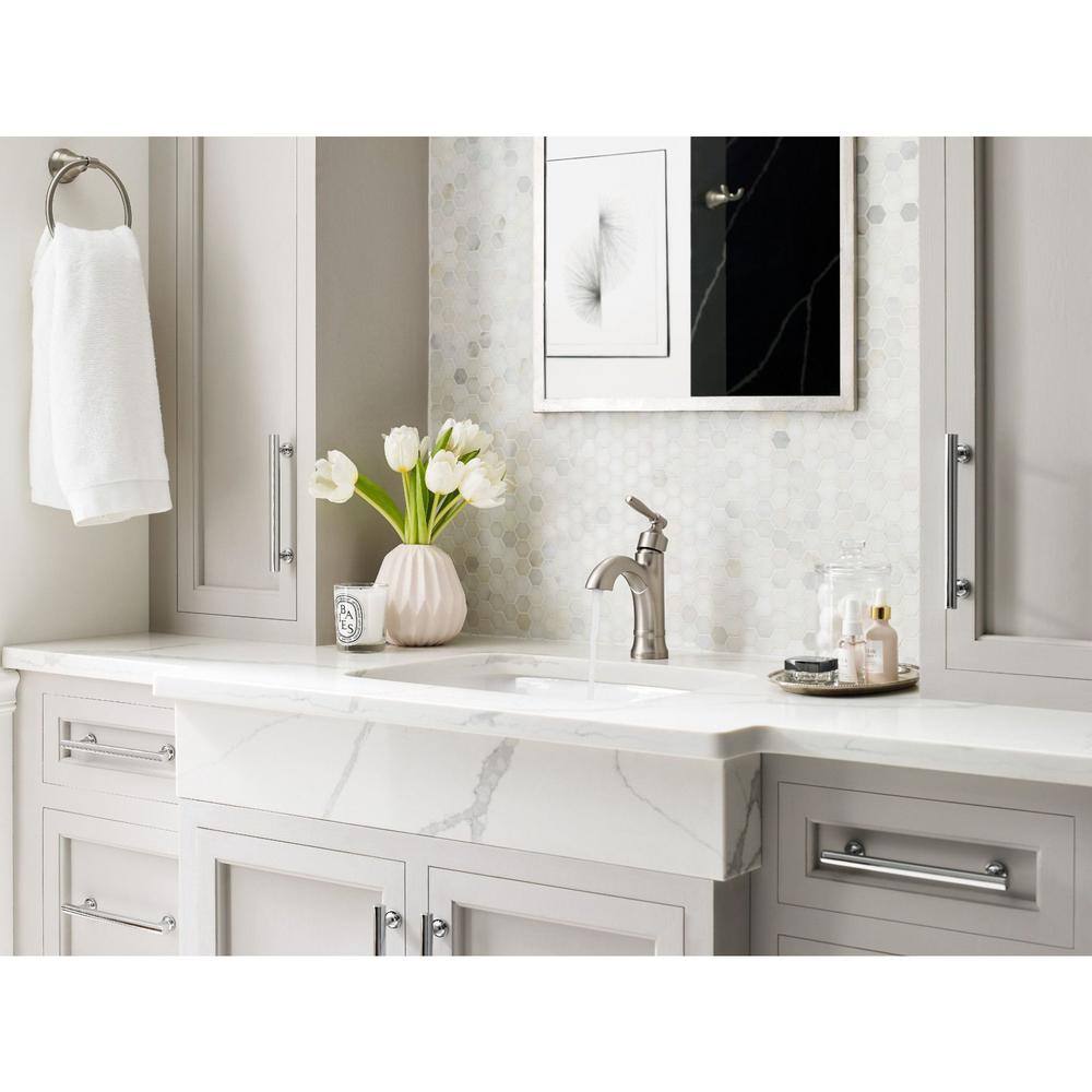 Halle Brushed Nickel Single Handle Bathroom Faucet