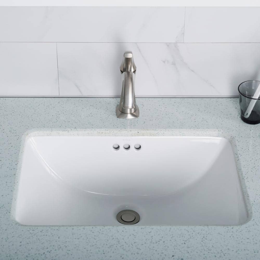 Elavo Classic White Ceramic 20.63" Undermount Bathroom Sink