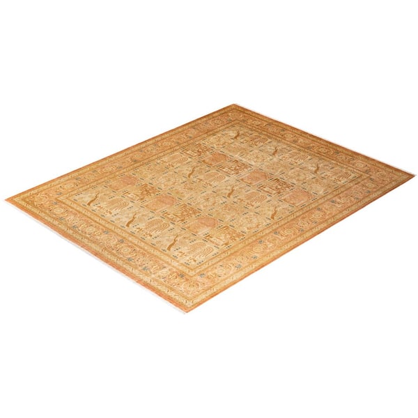 Mogul Traditional Brown 8 ft. 2 in. x 10 ft. 5 in. Oriental Area Rug