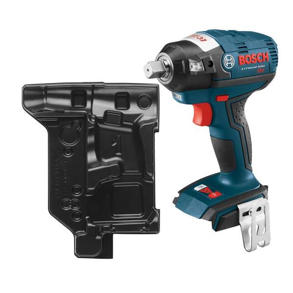 Bosch 18 Volt Lithium-Ion Cordless Electric 1/2 in. Brushless Square Drive Impact Wrench Kit with Detent Pin (Tool-Only)