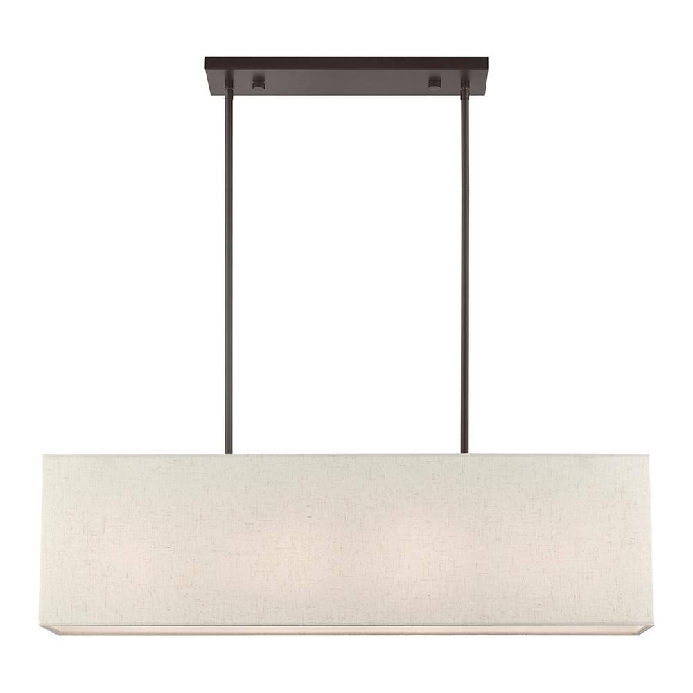Summit Transitional English Bronze 4-Light Linear Chandelier