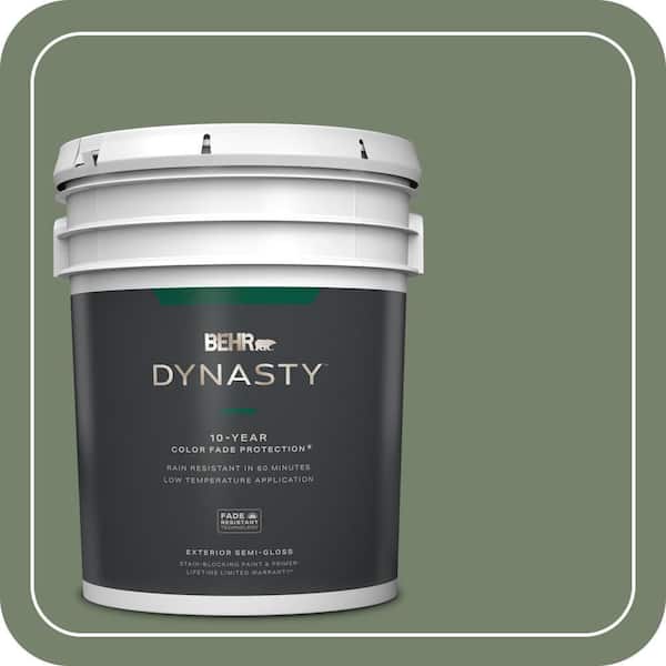 BEHR DYNASTY 5 gal. #MQ6-16 Gazebo Green Semi-Gloss Exterior Stain-Blocking Paint & Primer