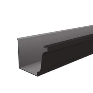 5 in. x 10 ft. Black Aluminum K-Style Gutter