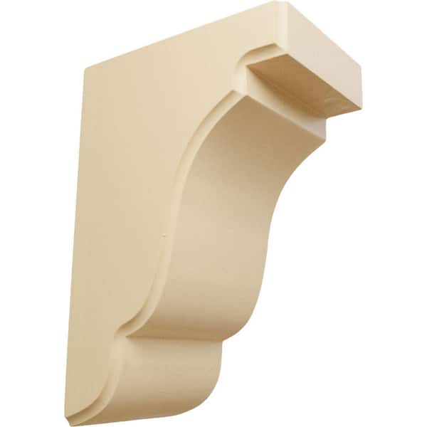 Ekena Millwork 3-1/2 in. x 5 in. x 7-1/2 in. Unfinished Maple Bedford Corbel