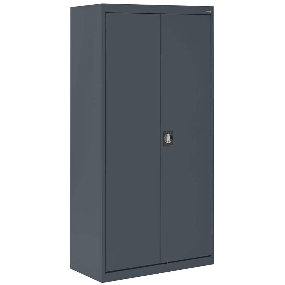Sandusky Elite Series Steel Freestanding Garage Cabinet in Charcoal (36 in. W x 72 in. H x 24 in. D), Grey -  EA4R362472-02