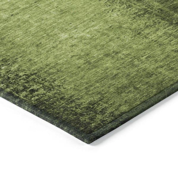 Green 2 ft. x 3 ft. Woven Abstract Rectangle Indoor/Outdoor Area Rug