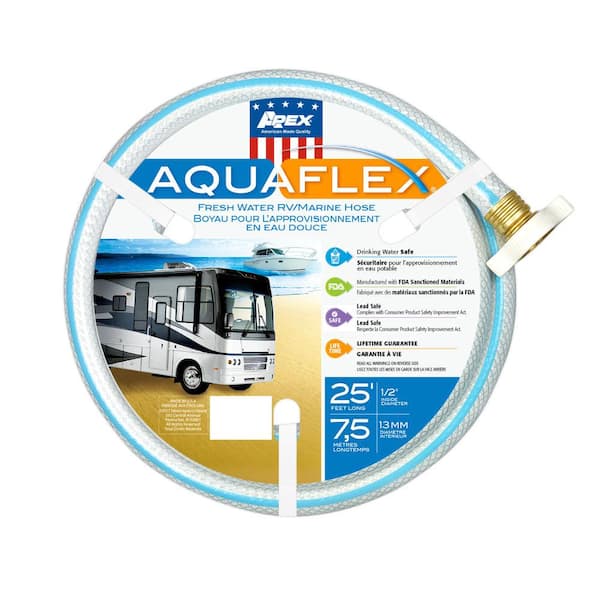 5/8 in. x 25 ft. White AquaFlex RV/Marine Hose