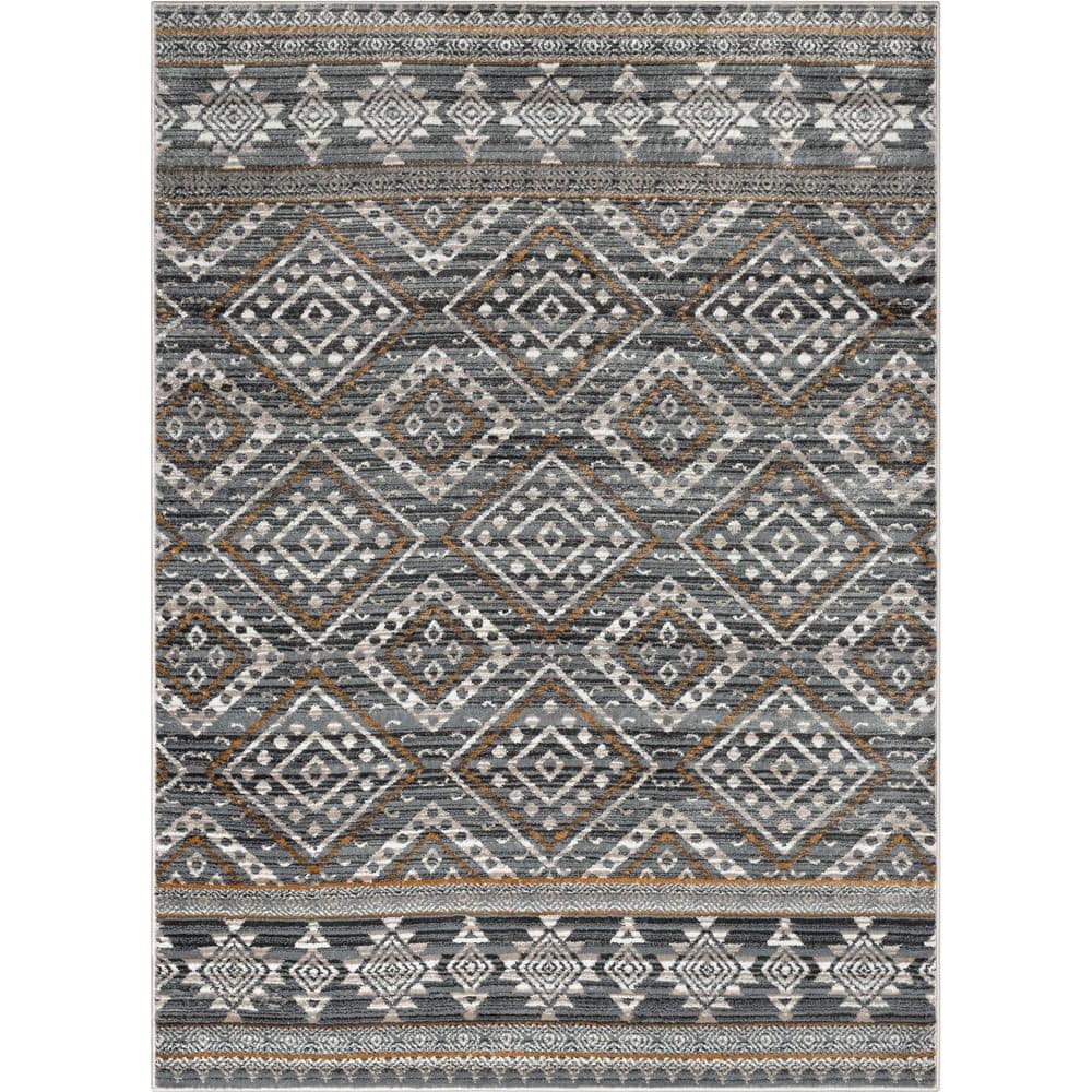Well Woven Verity Moroccan Area Rug  9.25  x 12.5   Eclectic Geometric Pattern  Soft  Glam Pile  Distressed Design & Modern Color Palette