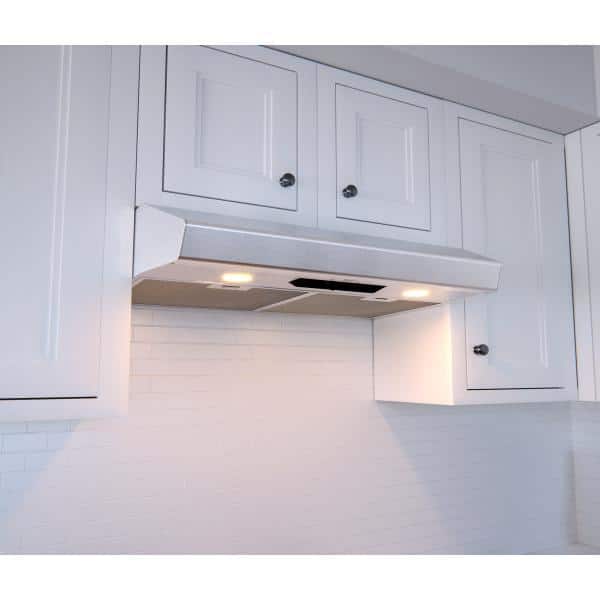 Stainless Steel 24" Convertible Under Cabinet Range Hood with LED Lights