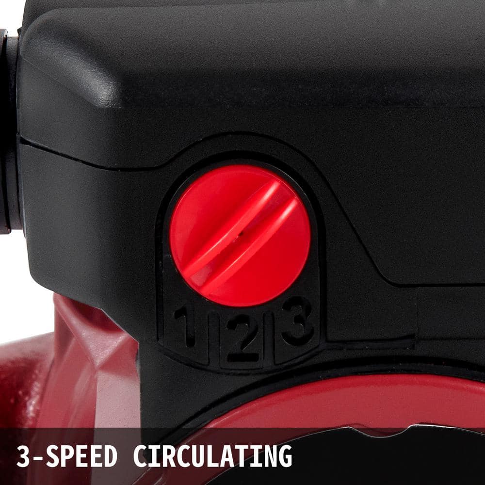 93W Red Aluminum Water Circulation Pump with Brass Fittings