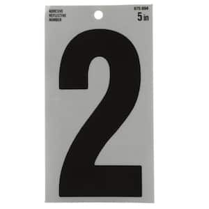 Small 32 mm Solid Brass Number 8 Self Adhesive 