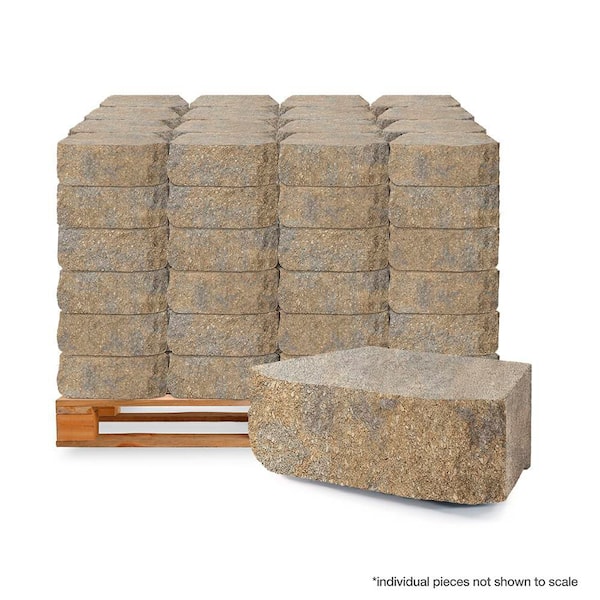 4 in. H x 11.63 in. W x 6.75 in. L Trinity Blend Retaining Wall Block (144 Pieces/ 46.6 Sq. ft. / Pallet)