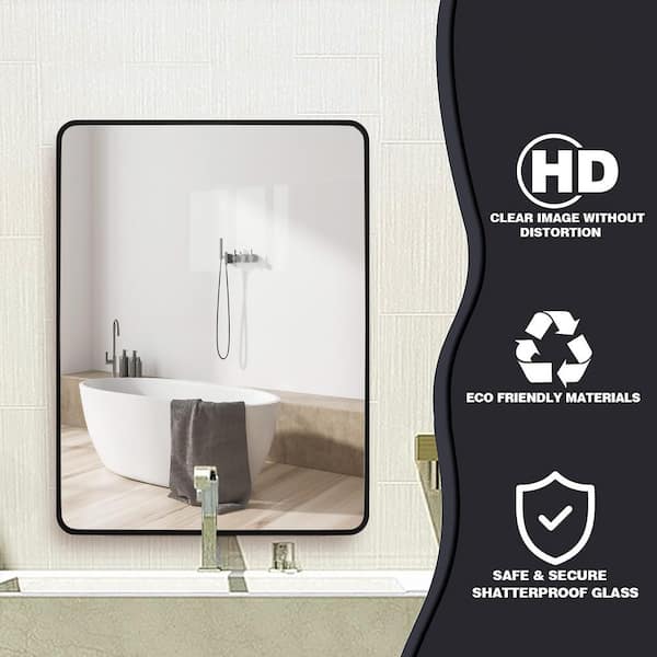 Zeafive Rior 24 in. W x 32 in. H Rectangular Aluminum Framed