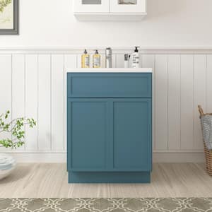 24 in. W x 21 in. D x 32.5 in. H 2-Doors Bath Vanity Cabinet without Top in Sea Green