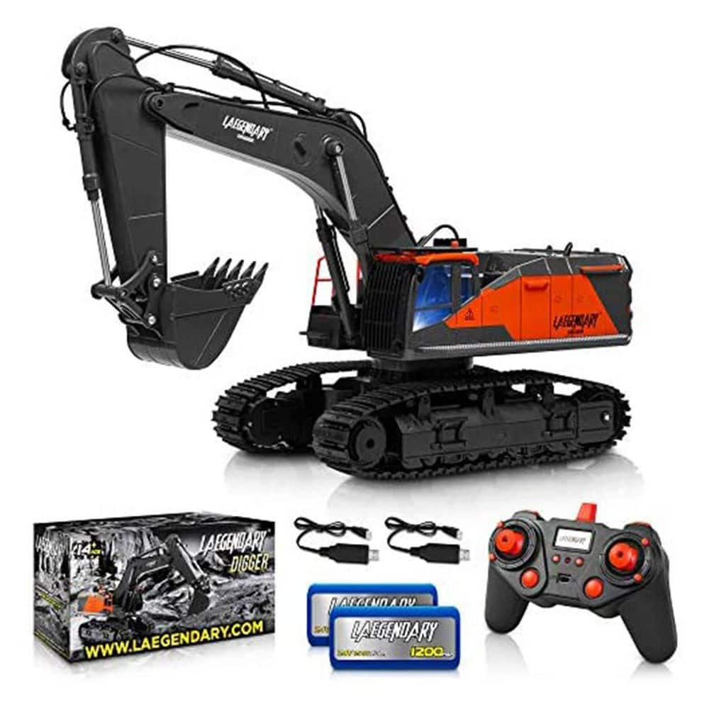 LAEGENDARY Digger 1:14 Scale RC Excavator Remote Control Construction ...