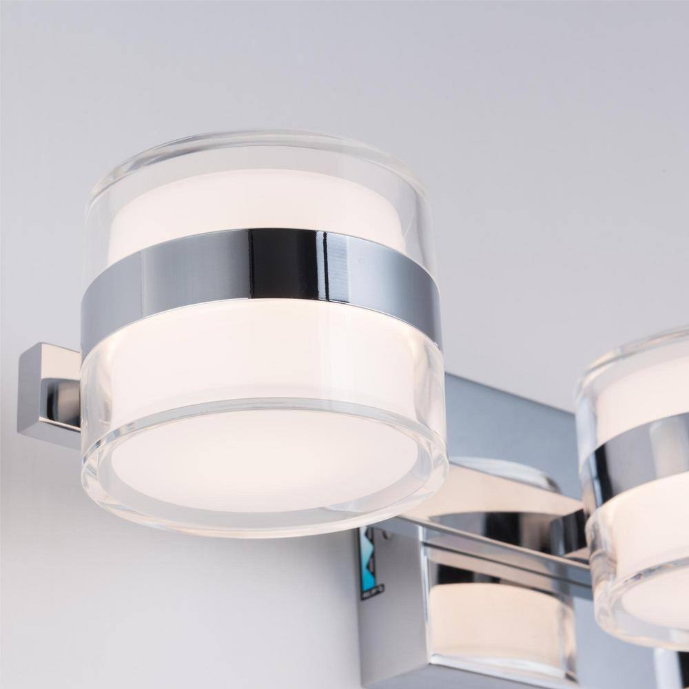 19.7" Chrome Acrylic 3-Light Dimmable Vanity Fixture