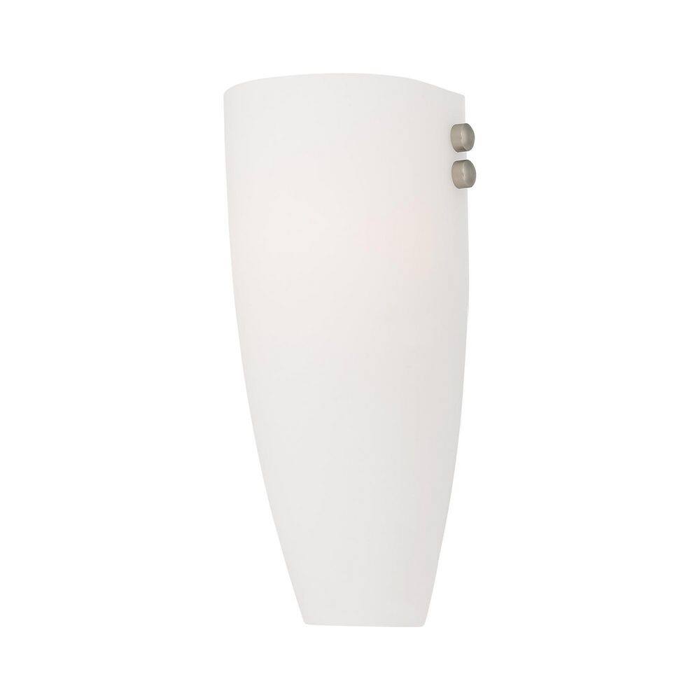 Coronado Bronze & Brushed Nickel Dimmable Wall Sconce with Satin White Glass
