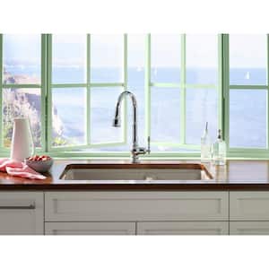 Artifacts Single-Handle Touchless Pull-Down Sprayer Kitchen Faucet in Vibrant Stainless