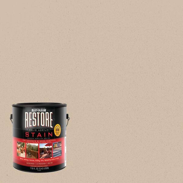 Rust-Oleum Restore 1 gal. Rattan Solid Acrylic Exterior Concrete and Wood Stain