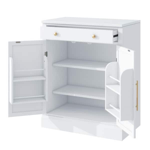 28.7 x 17.5 x 35.4 in. MDF Ready to Assemble Floor Base Kitchen Cabinet in White with Adjustable Shelves and Drawer