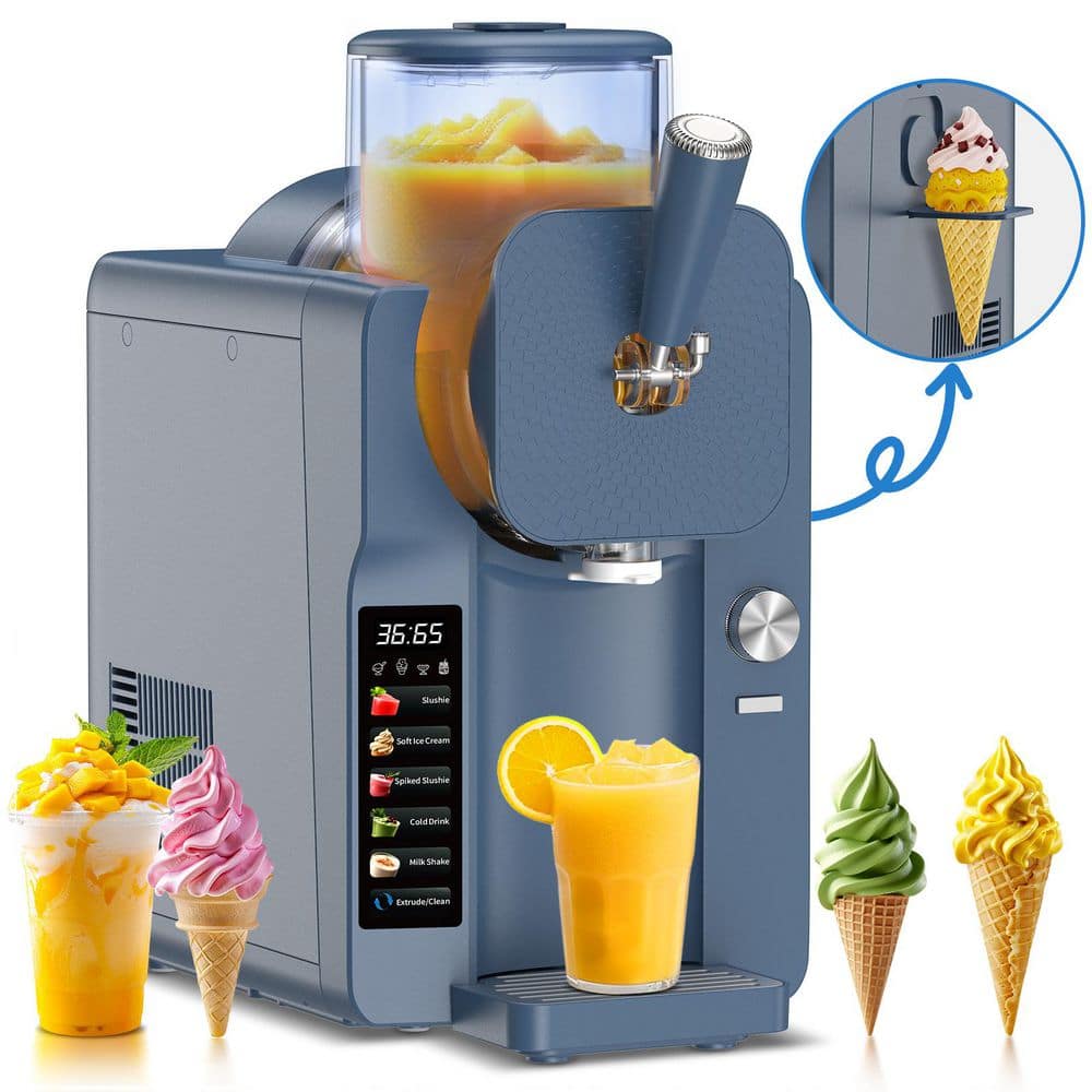 2 qt. Ice Cream Maker For Slushie, Soft Ice Cream, Spilked Slushie, Cold Drink, Mike Shake w/ Auto Self-Cleaning in Blue price history on PriceWatchPro