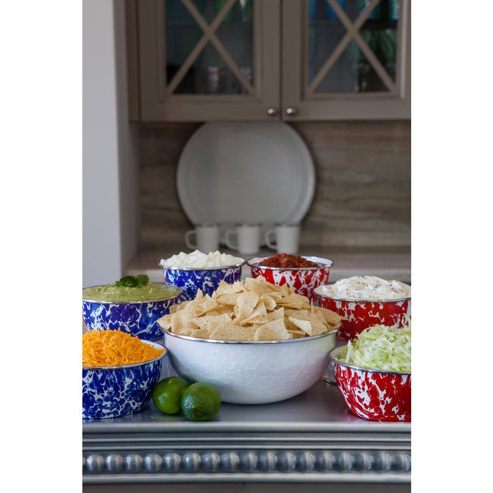 Sea Glass Ceramic Nesting Bowls with Lids, Set of 3