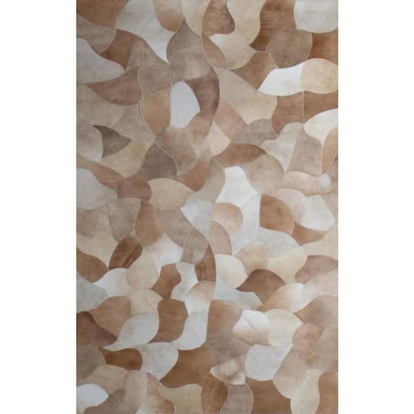 Santa Fe Camel 9 ft. x 12 ft. Chevron Contemporary Area Rug