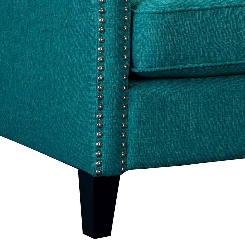 Heirloom Teal Transitional Wood Accent Chair