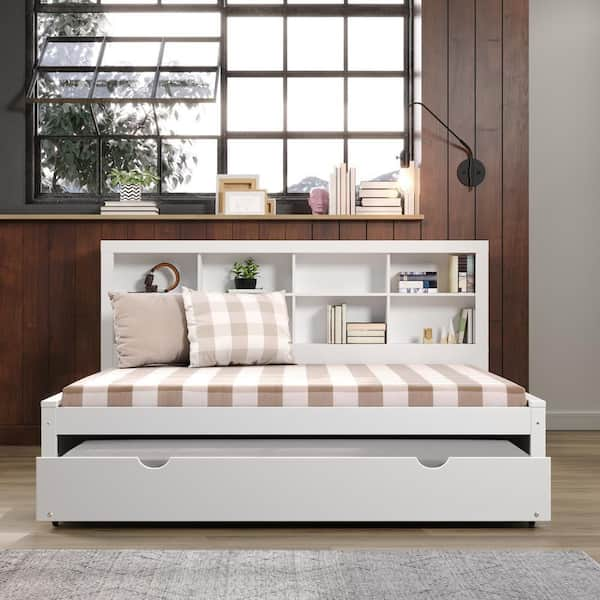 Daybed with deals bookcase and trundle