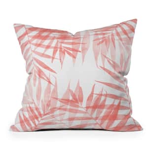 Emanuela Carratoni Living Coral Tropicana Palms Outdoor Throw Pillow