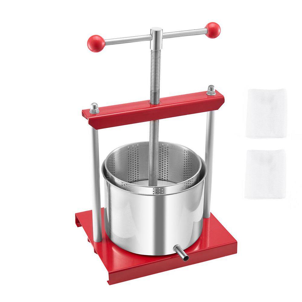6 L/1.6 Gal. Fruit Wine Press-2 Stainless Steel Barrels-Manual Juice Maker-Ideal for Cider, Grape, Tincture 2025 update price history on PriceWatchPro