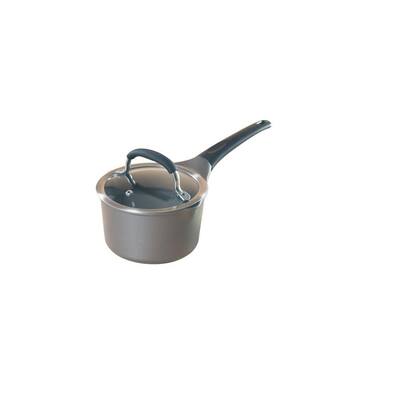 Pro Cast 1.5 qt. Cast Aluminum Nonstick Sauce Pot in Gray with Glass Lid