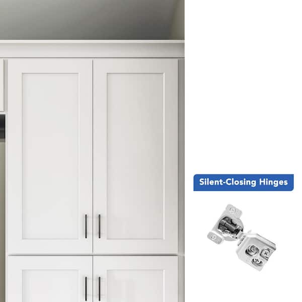 36 in. W x 24 in. D x 42 in. H Ready to Assemble Solid Wood Shaker Pantry Kitchen Cabinet in Oak