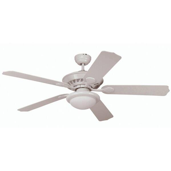 Yosemite Home Decor Lindsey Collection 52 in. Indoor White Ceiling Fan with Light Kit -Discontinued