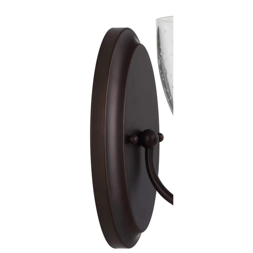 Marais 5.5" Oil Rubbed Bronze Metal and Glass Wall Sconce