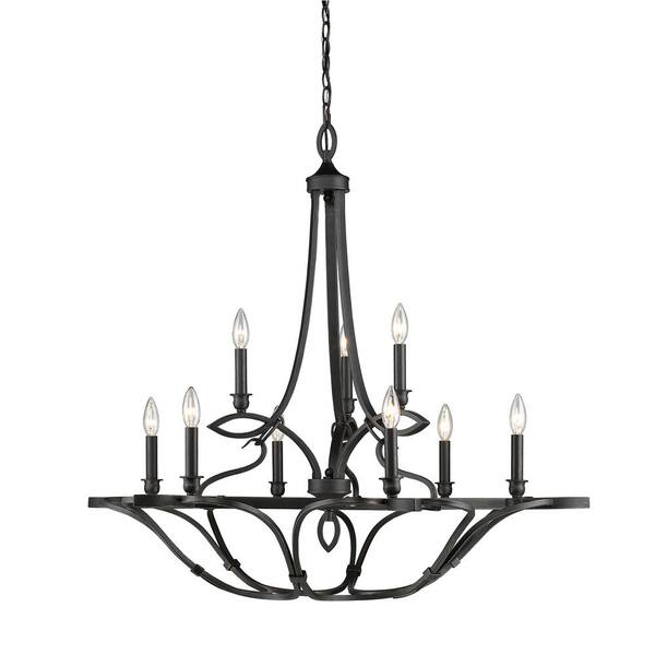 Golden Lighting Selene 9-Light Aged Bronze Chandelier