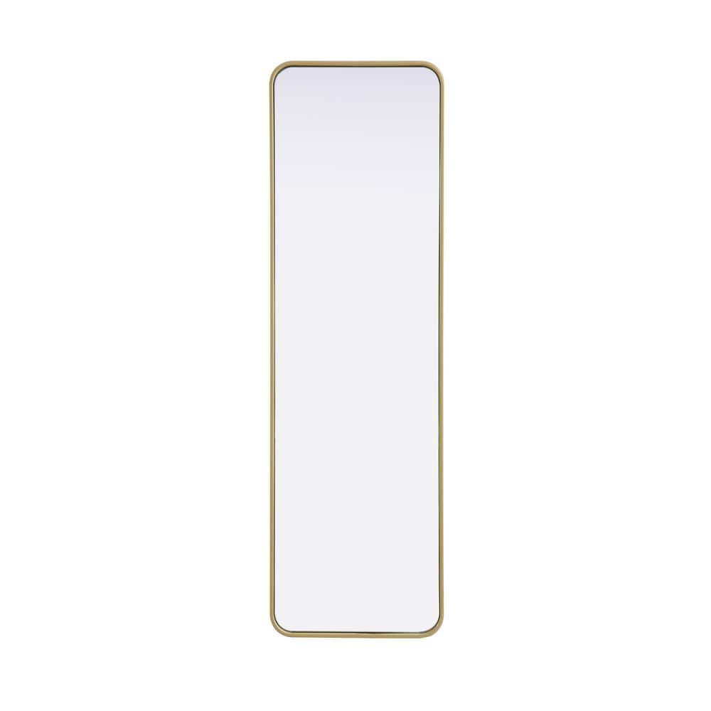 Timeless Home Brass 18 in. W x 60 in. H Contour Wall Mirror