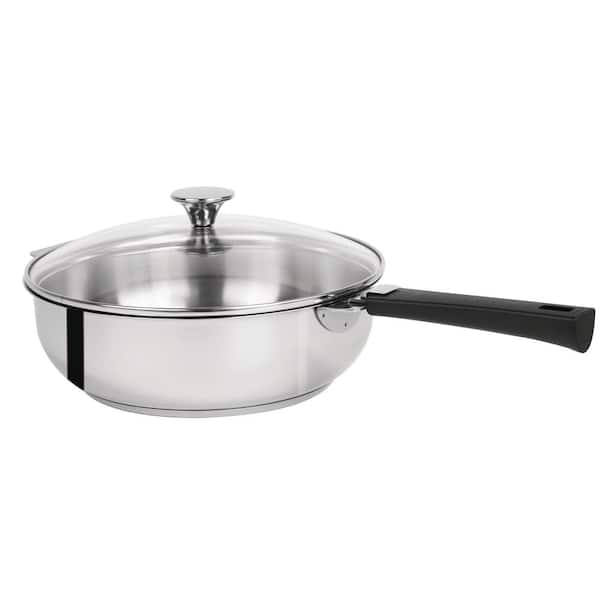 Cristel Tulipe 3.5 qt. Stainless Steel Saute Pan with Glass Lid