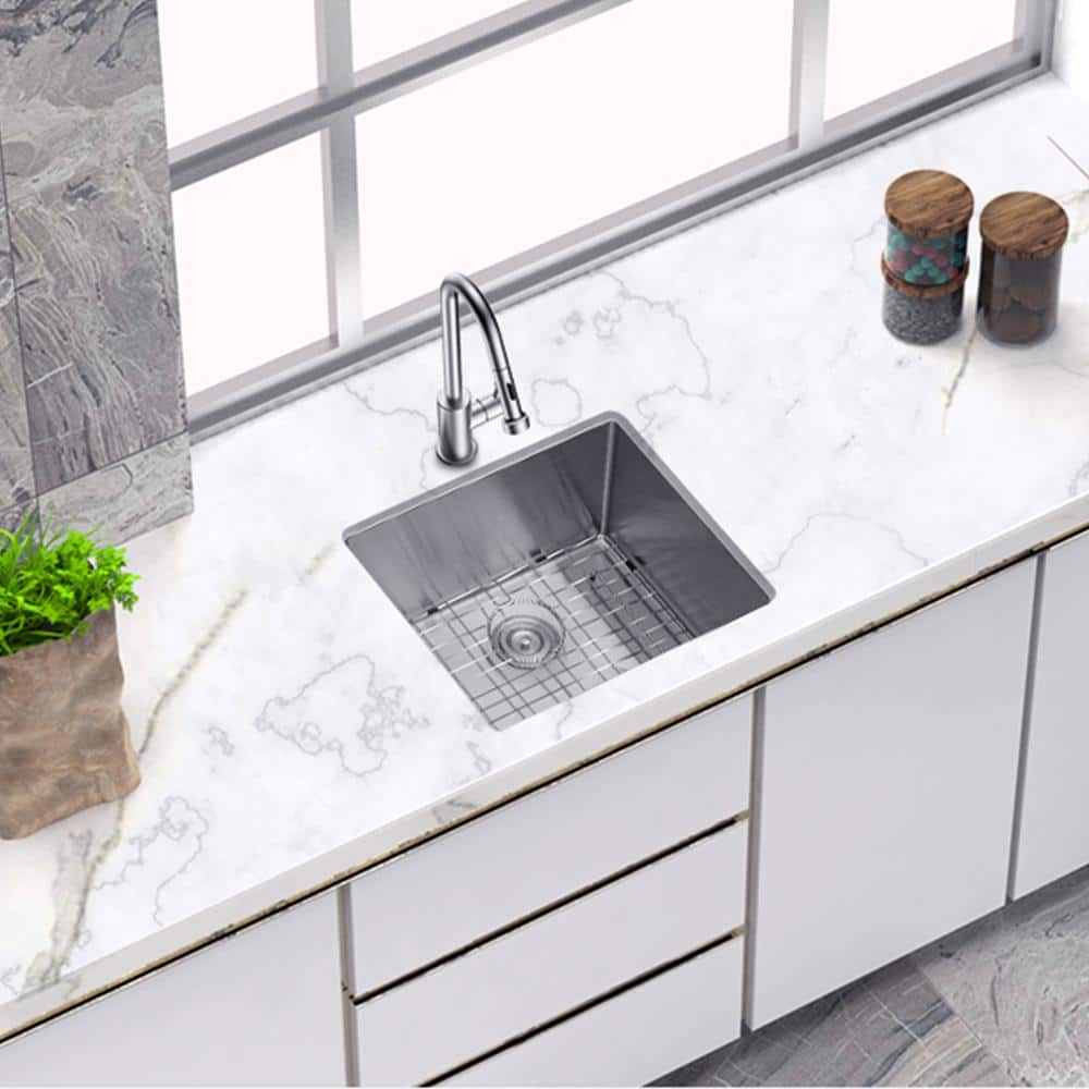 23'' Stainless Steel Undermount Single Bowl Kitchen Sink