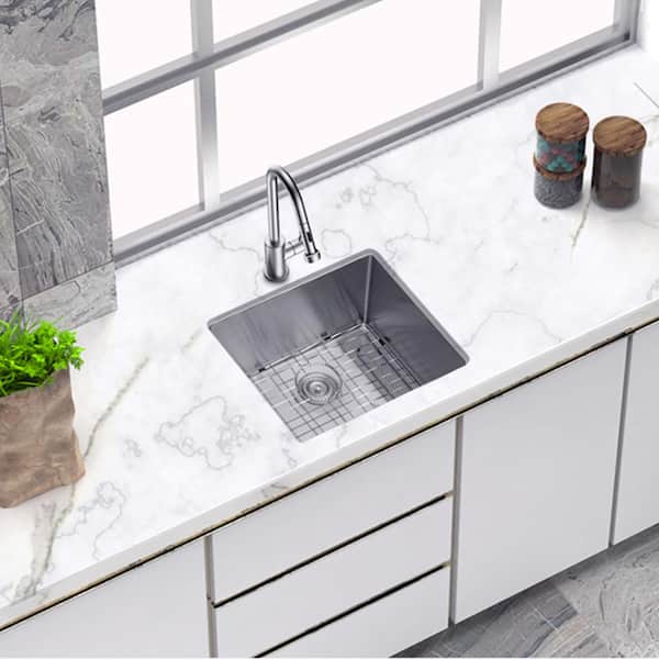 RAINLEX 23 in. L x 18 in. W Undermount Single Bowl 16-Gauge RAINLEX 23 in. L x 18 in. W Undermount Single Bowl 16-Gauge