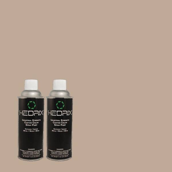 Hedrix 11 oz. Match of 780B-4 Slate Pebble Semi-Gloss Custom Spray Paint (2-Pack)
