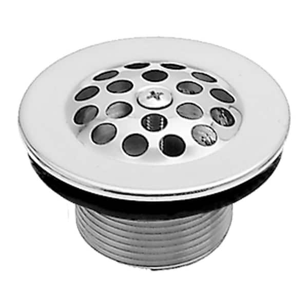 Westbrass 1-3/8 in. Bathtub Strainer Grid Drain Cover, Satin Nickel